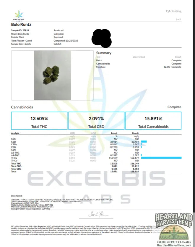 Bolo Runtz - 4gs - Hybrid Top Shelf Heartland Harvest Hemp