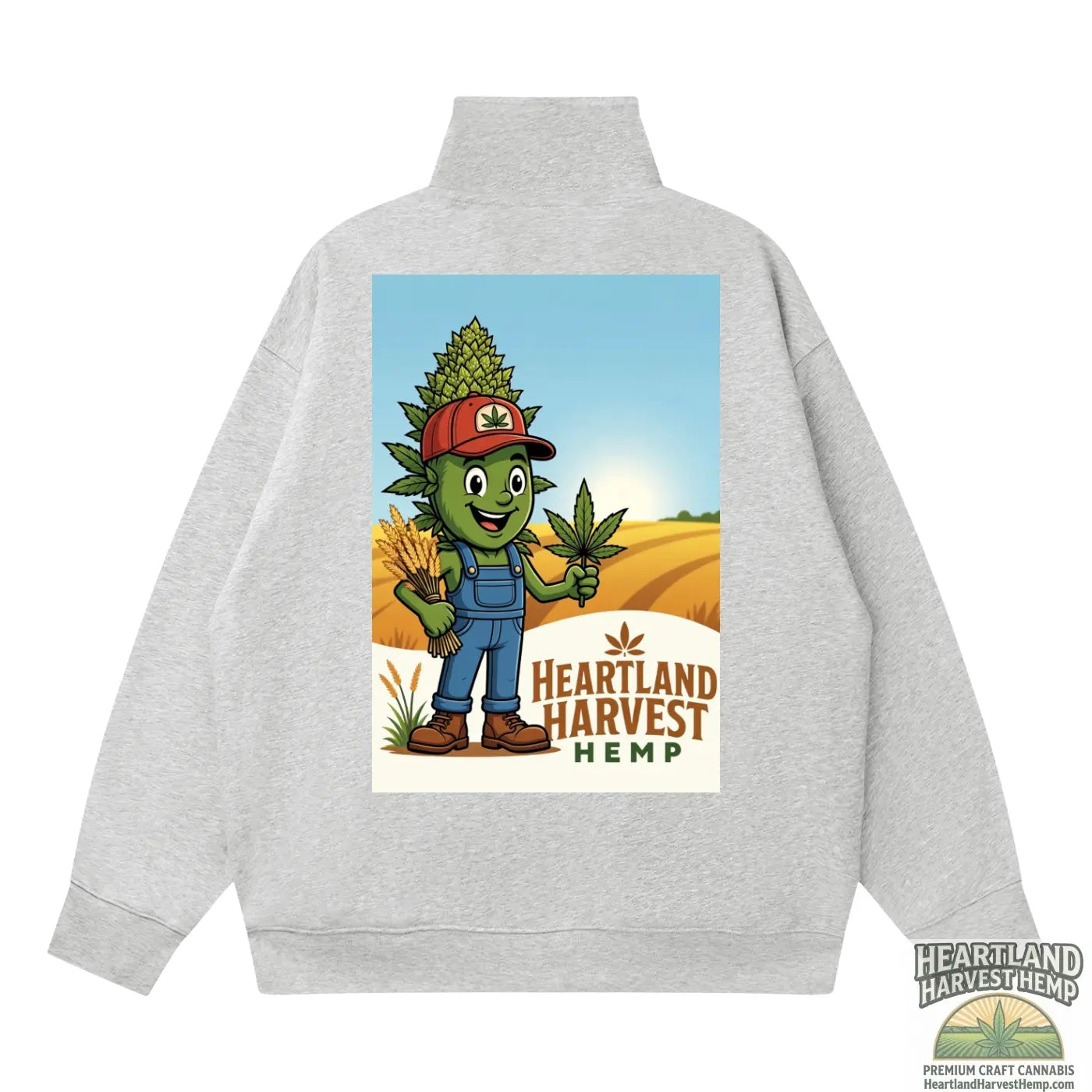 Quarter-Zip Drop Shoulder Sweatshirt ODMPOD