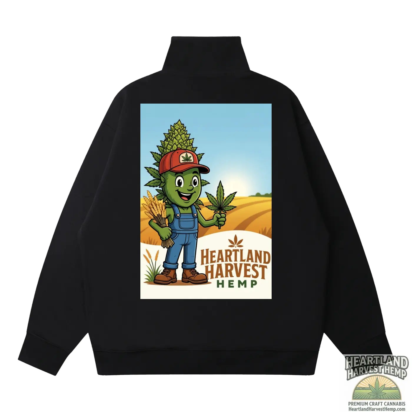 Quarter-Zip Drop Shoulder Sweatshirt ODMPOD