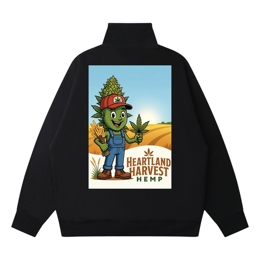 Quarter-Zip Drop Shoulder Sweatshirt