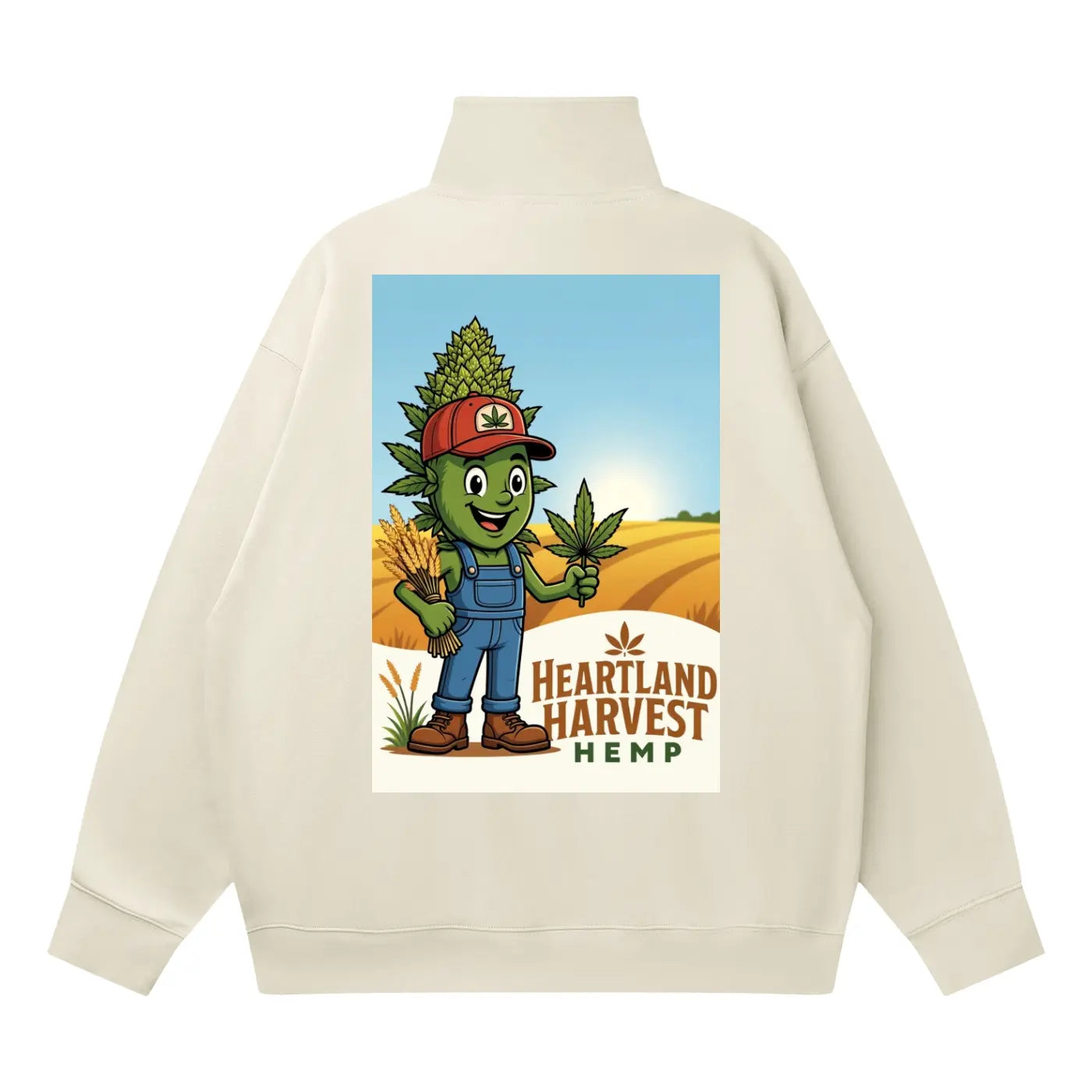 Quarter-Zip Drop Shoulder Sweatshirt ODMPOD