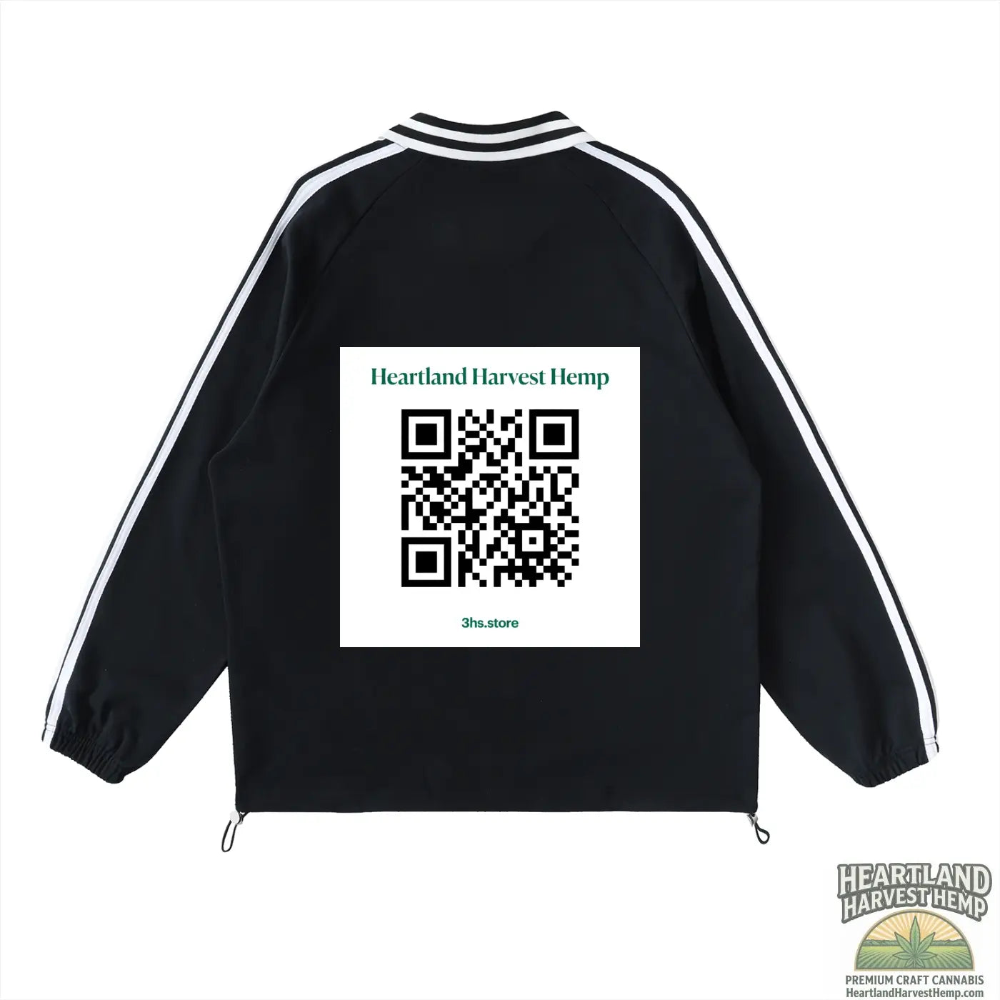 Contrast Striped Lapel Collar Sweatshirt ODMPOD