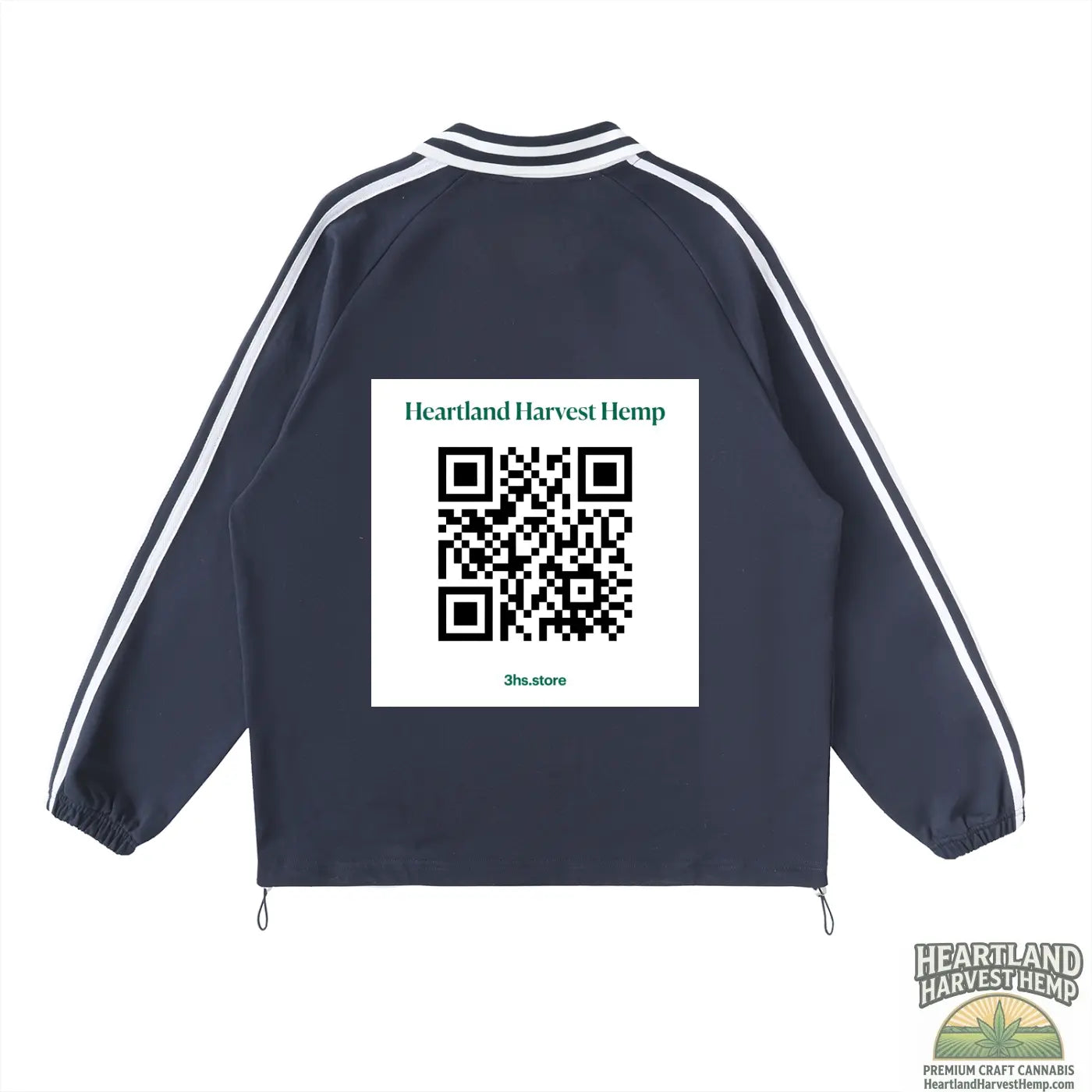Contrast Striped Lapel Collar Sweatshirt ODMPOD