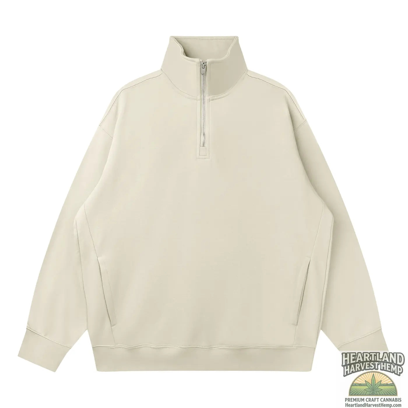 Quarter-Zip Drop Shoulder Sweatshirt ODMPOD