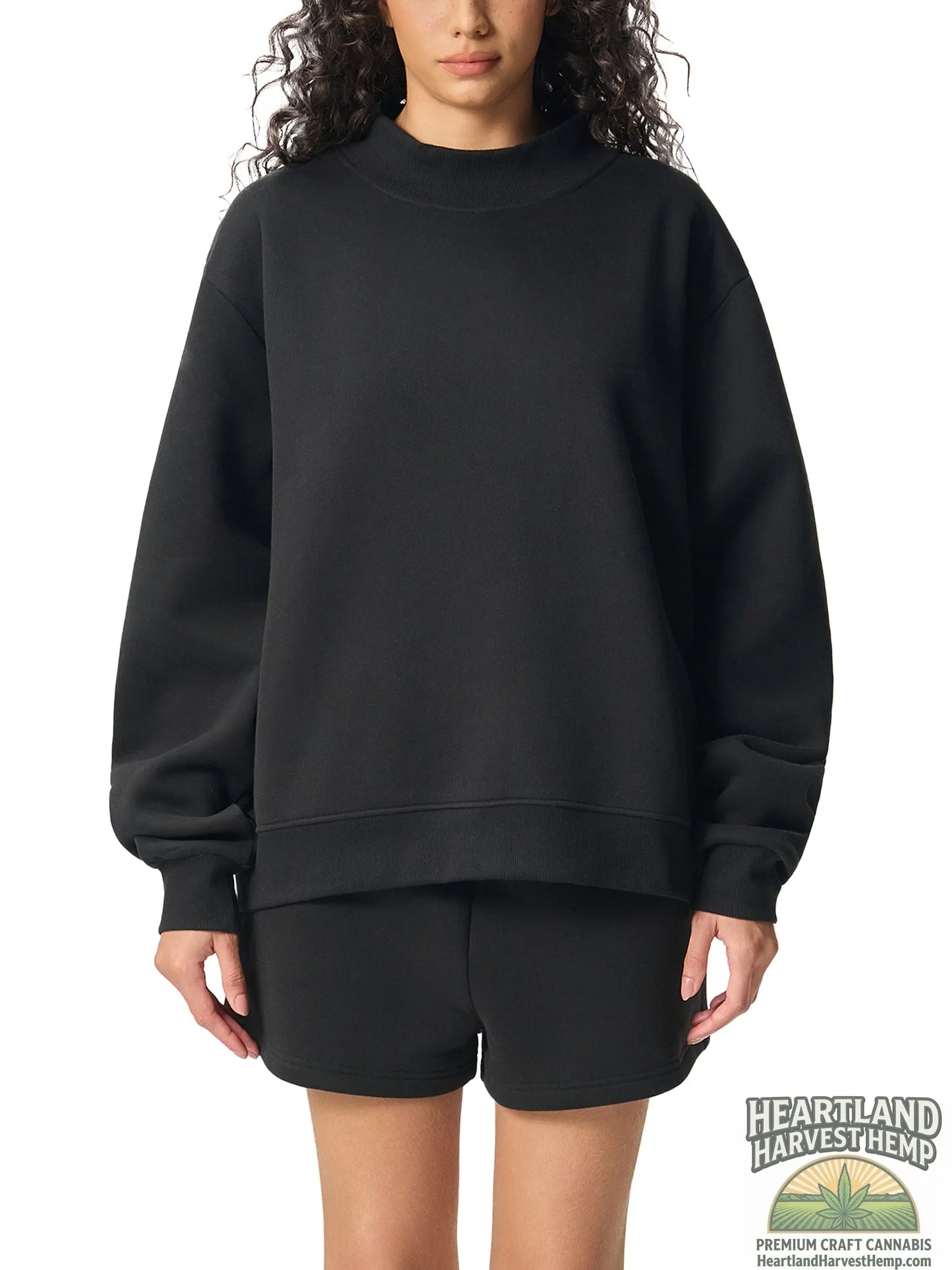 Essential Fleece Mock-Neck Crew Sweatshirt ODMPOD