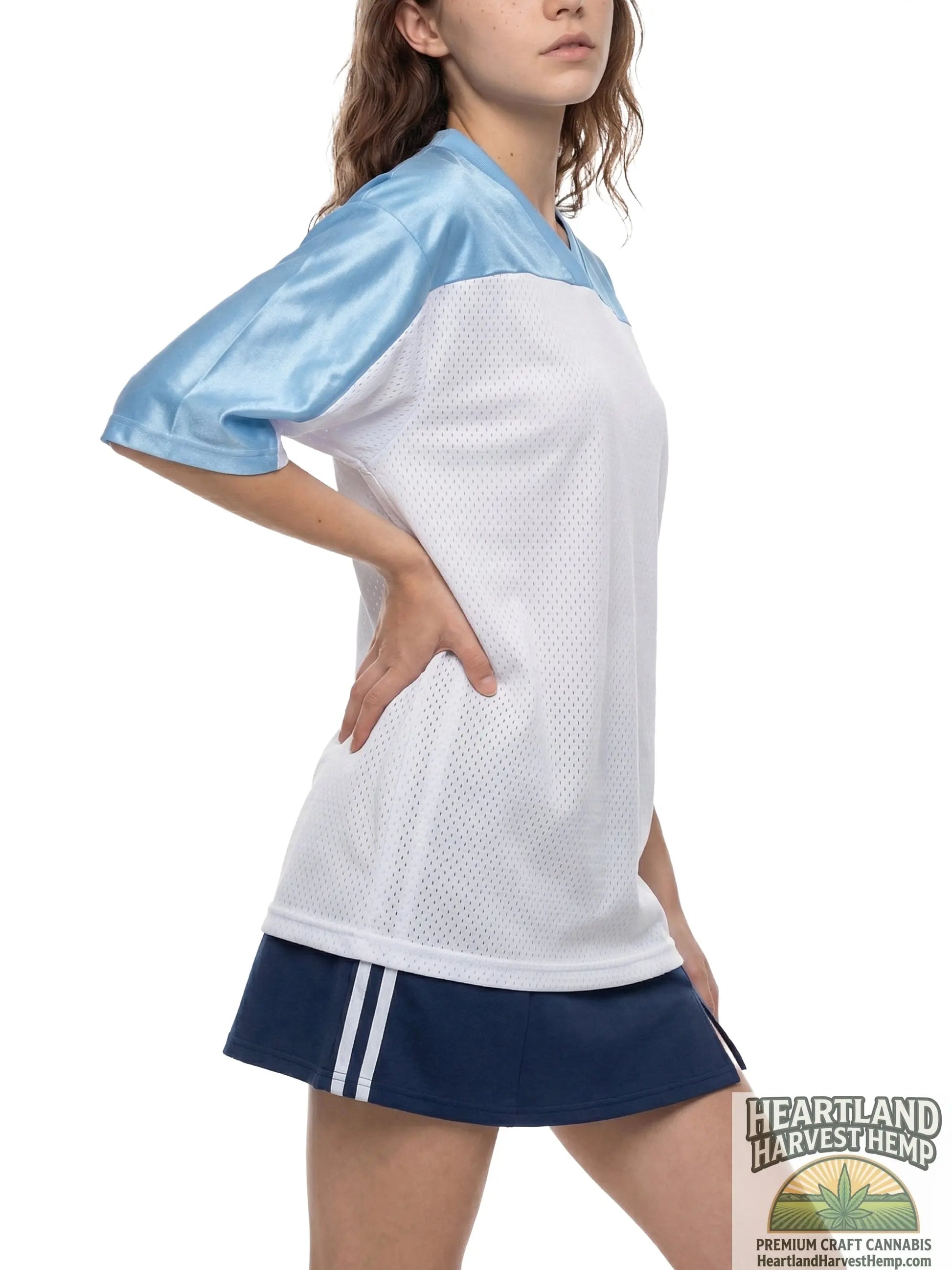 Oversized Mesh V-Neck Soccer Jersey ODMPOD